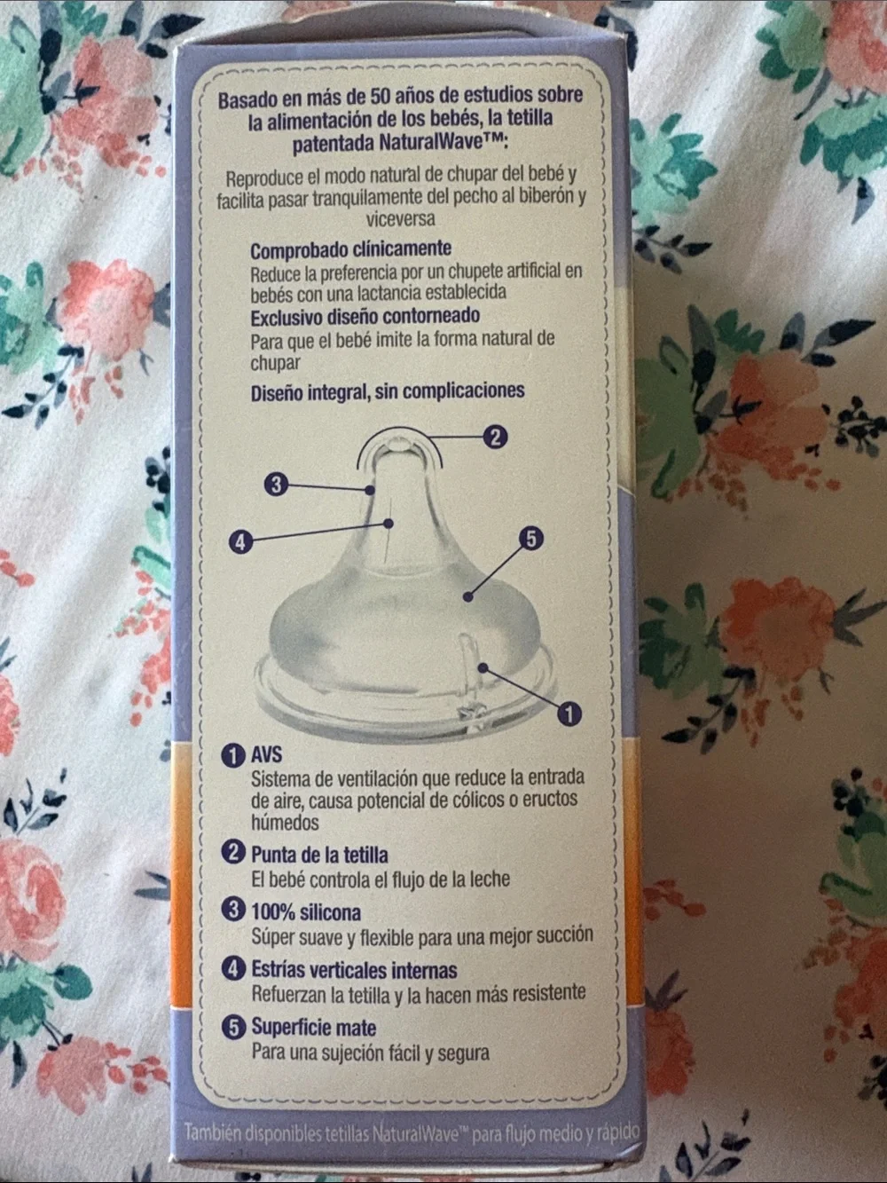 Lansinoh Lavender and White NaturalWave Bottle